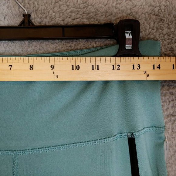 S.O.I. Collection Womens Leggings Pants Green Black Stretch Aerobic L New - Picture 3 of 12